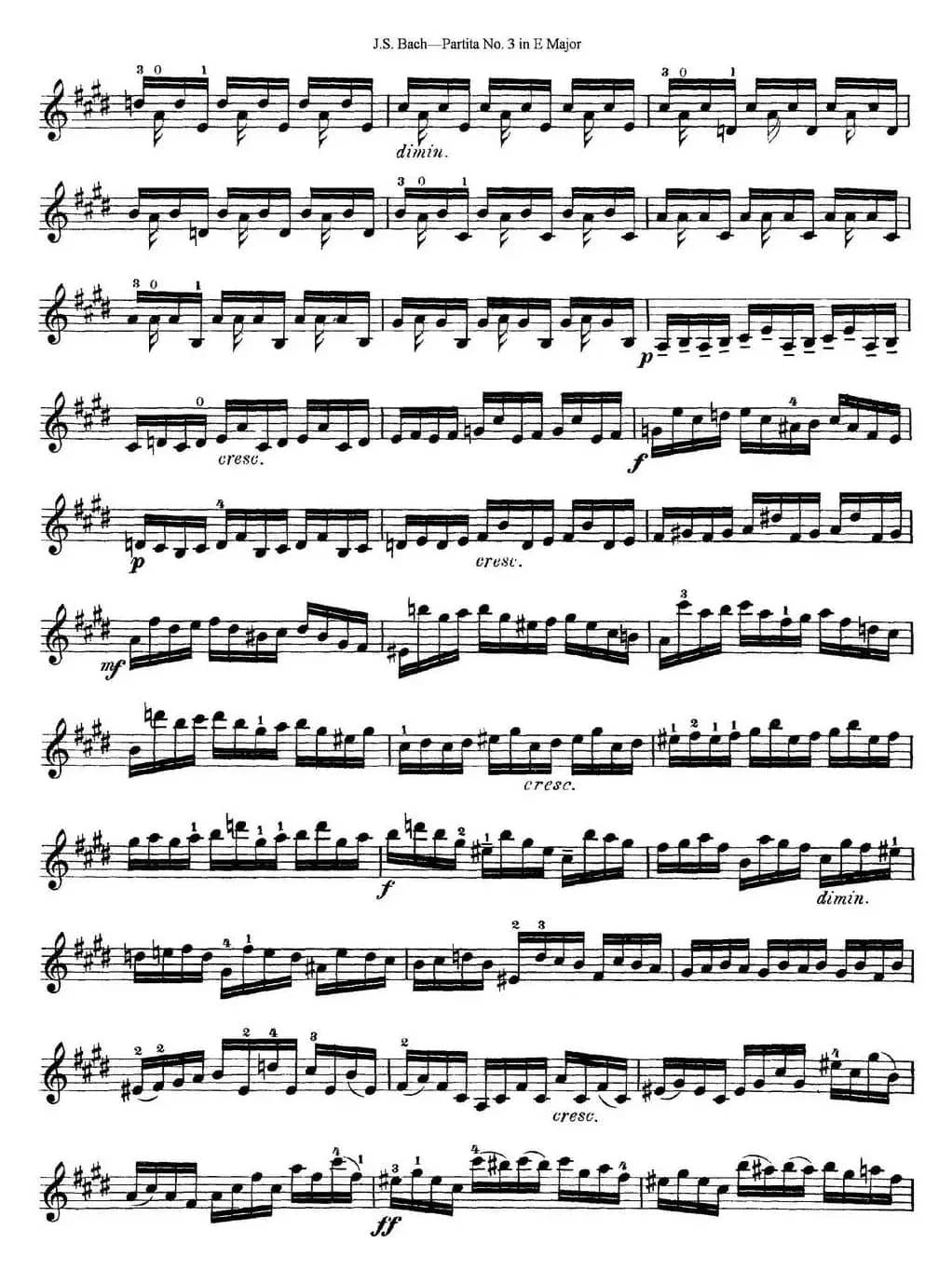 6 Violin Sonatas and Partitas 6.Partita No.3 in E Major