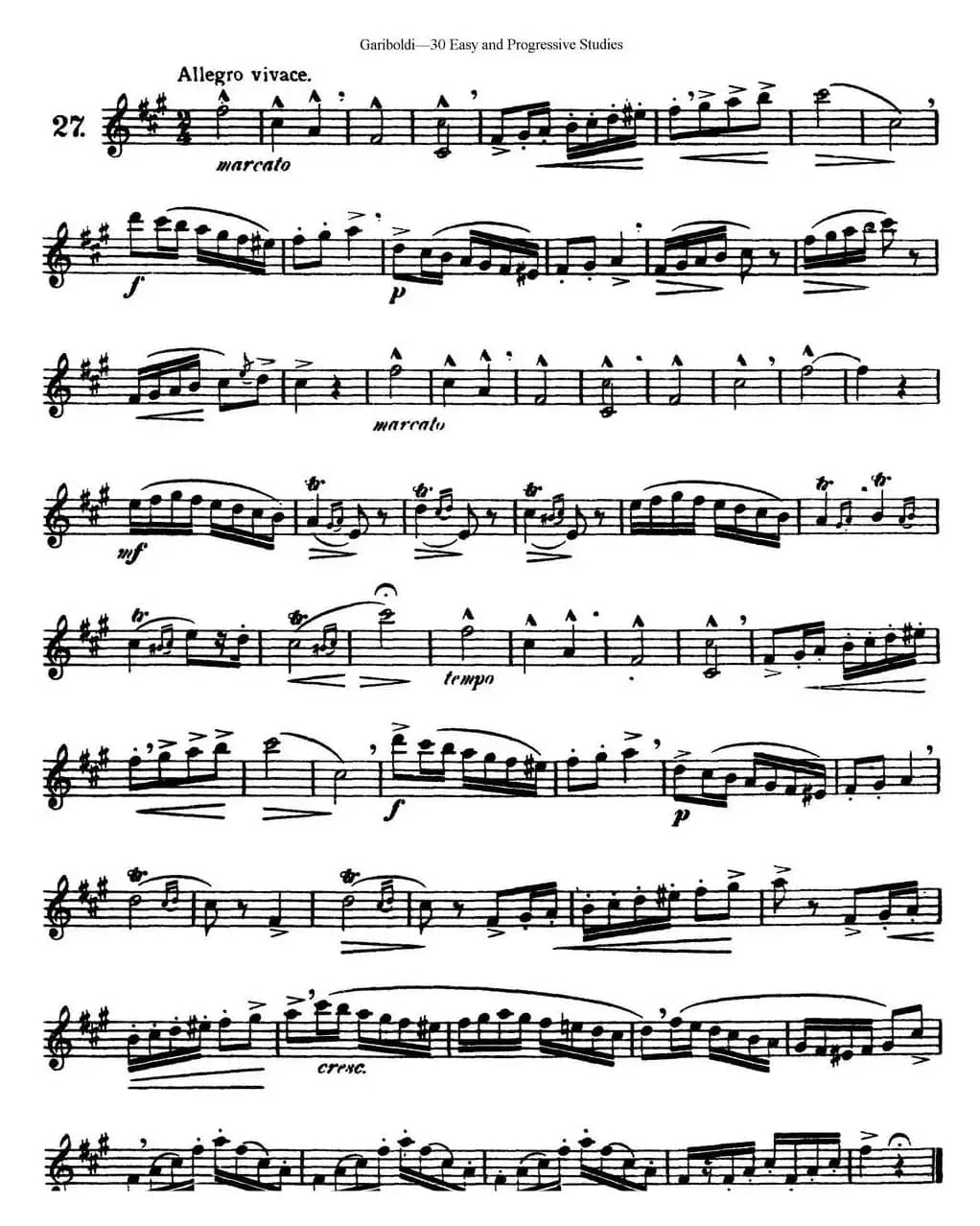三十首基础及提高练习曲（NO.27）