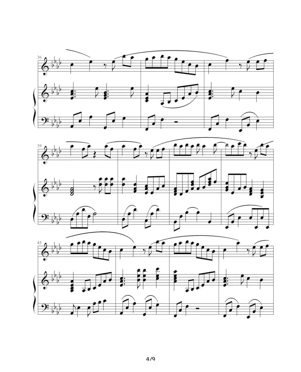 天黑黑（钢琴伴奏谱）