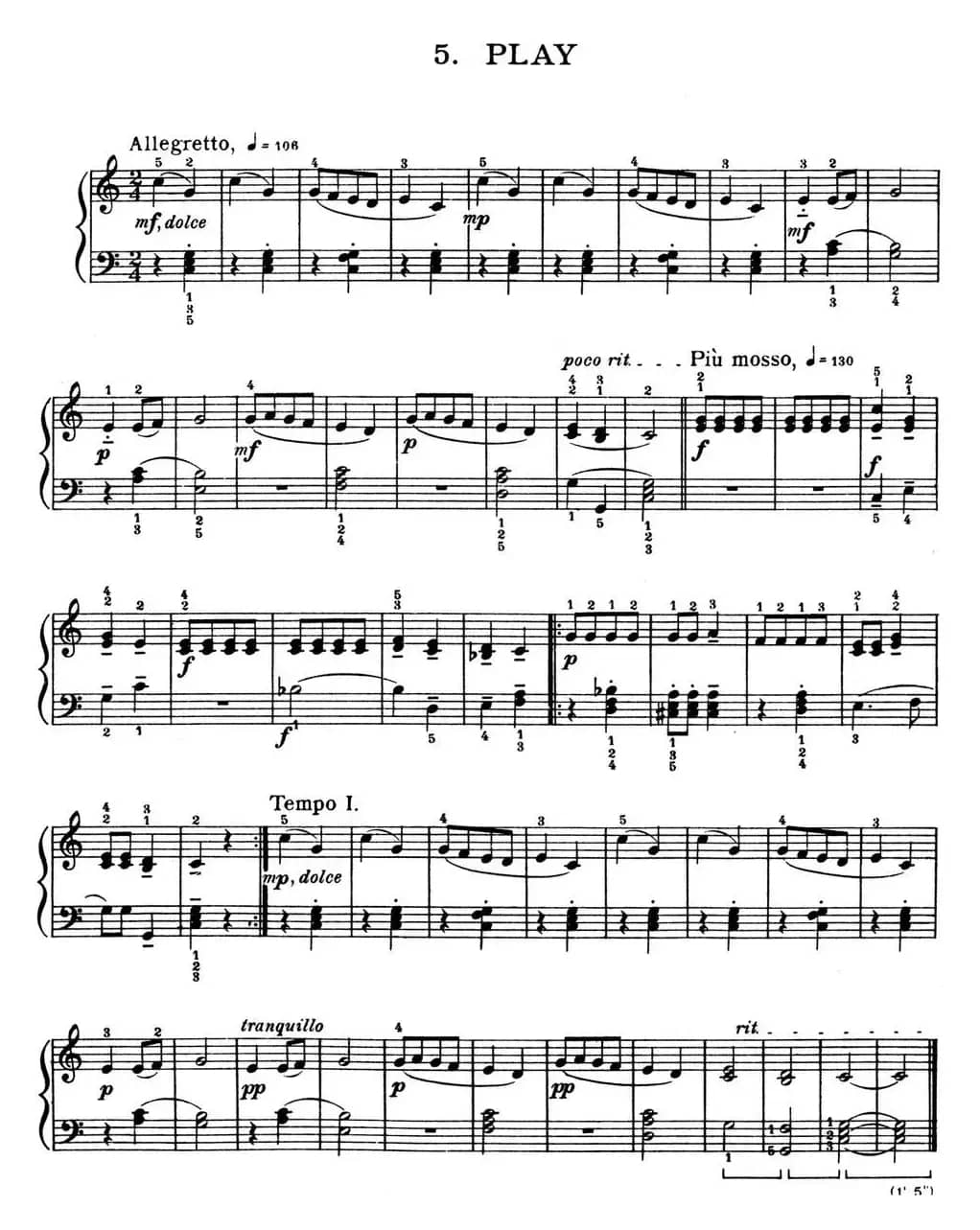 For Children Sz.42（献给孩子们·5）