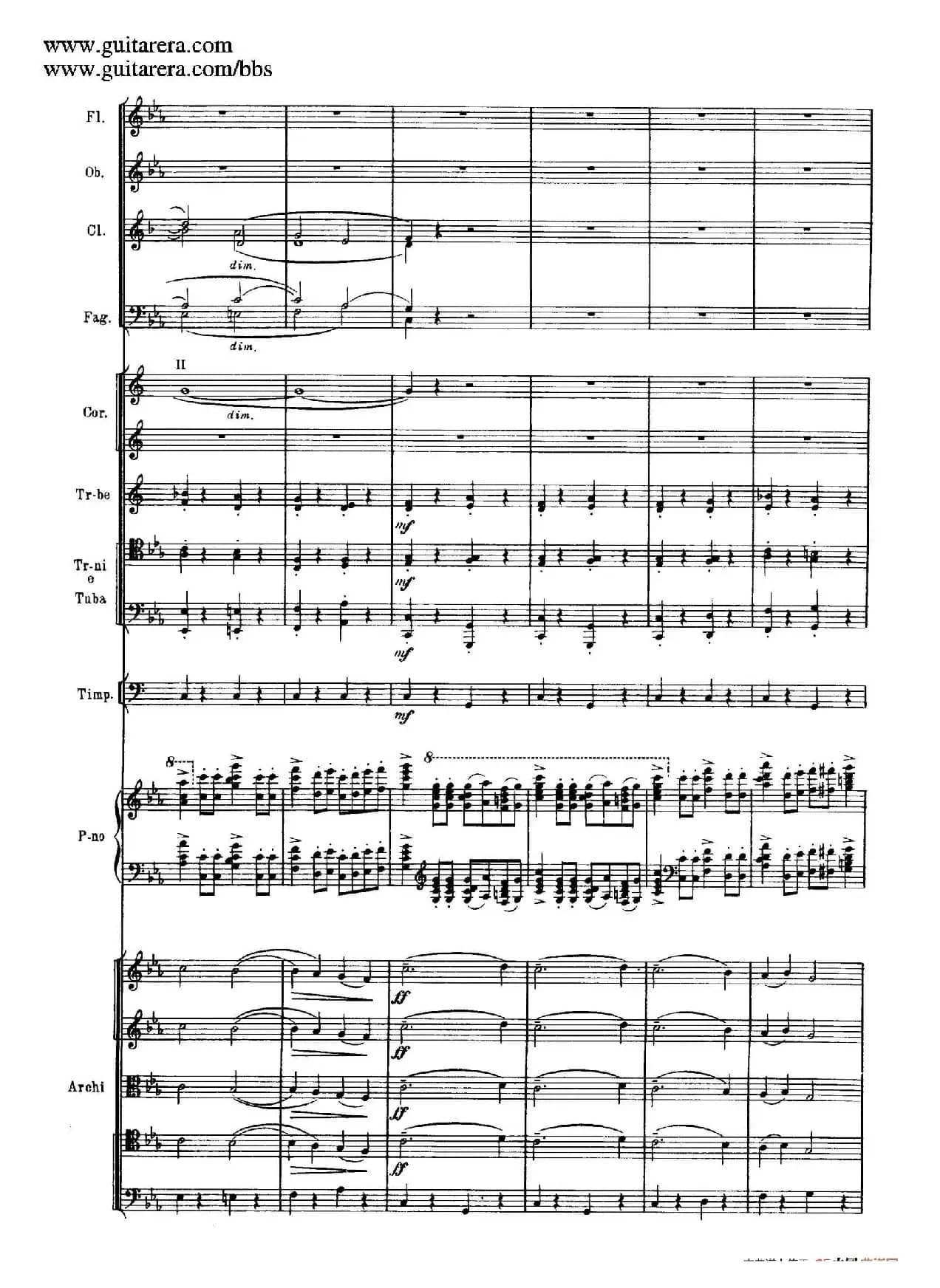 c小调第二钢琴协奏曲 Op.18（第一乐章总谱·P28——36）