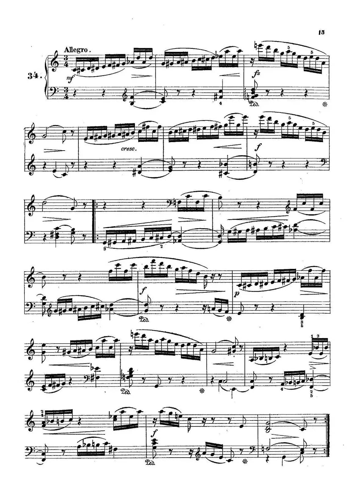 36 Etudes Rhythmiques et Melodiques Op.105（36首节奏与旋律练习曲 31—36）
