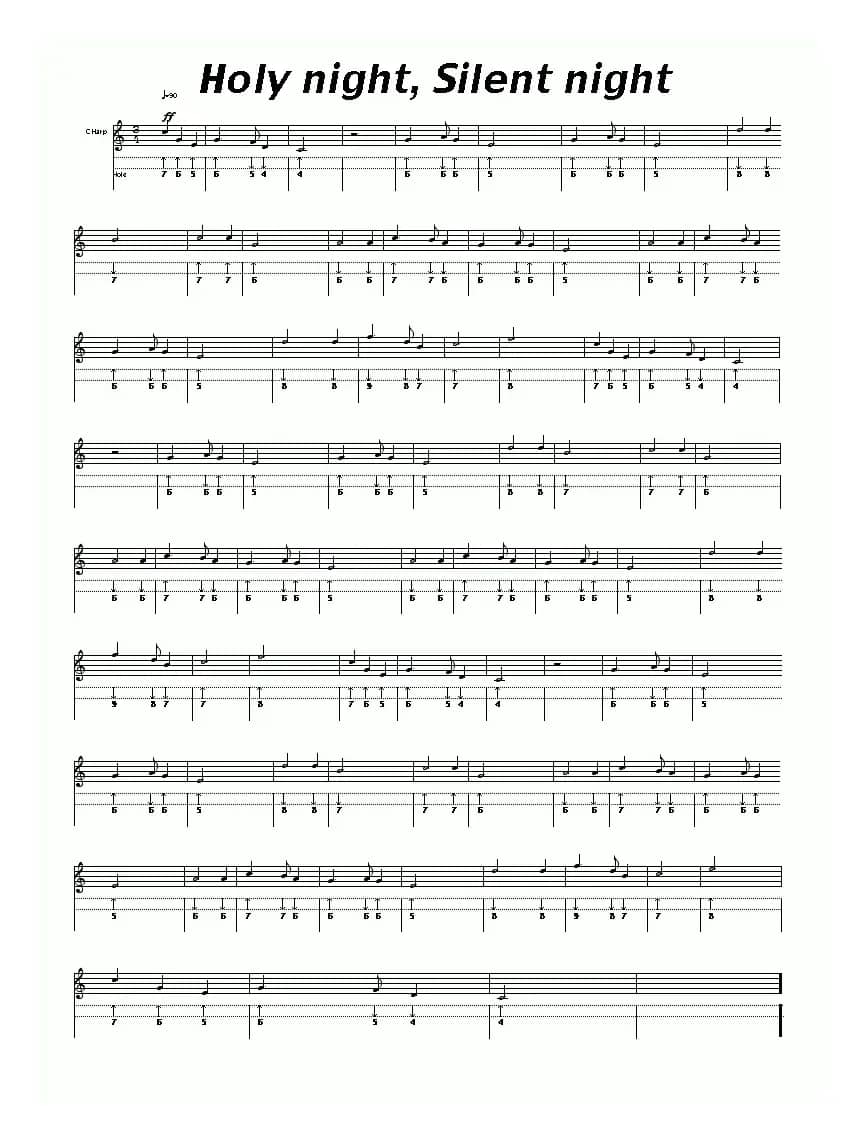 Holy  night，Silent  night（布鲁斯）