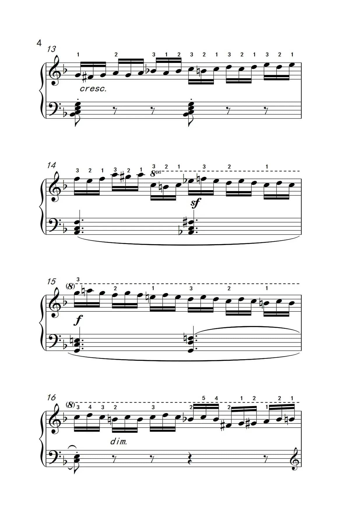 第五级 1.练习曲（中央音乐学院 钢琴（业余）考级教程 4-6级）