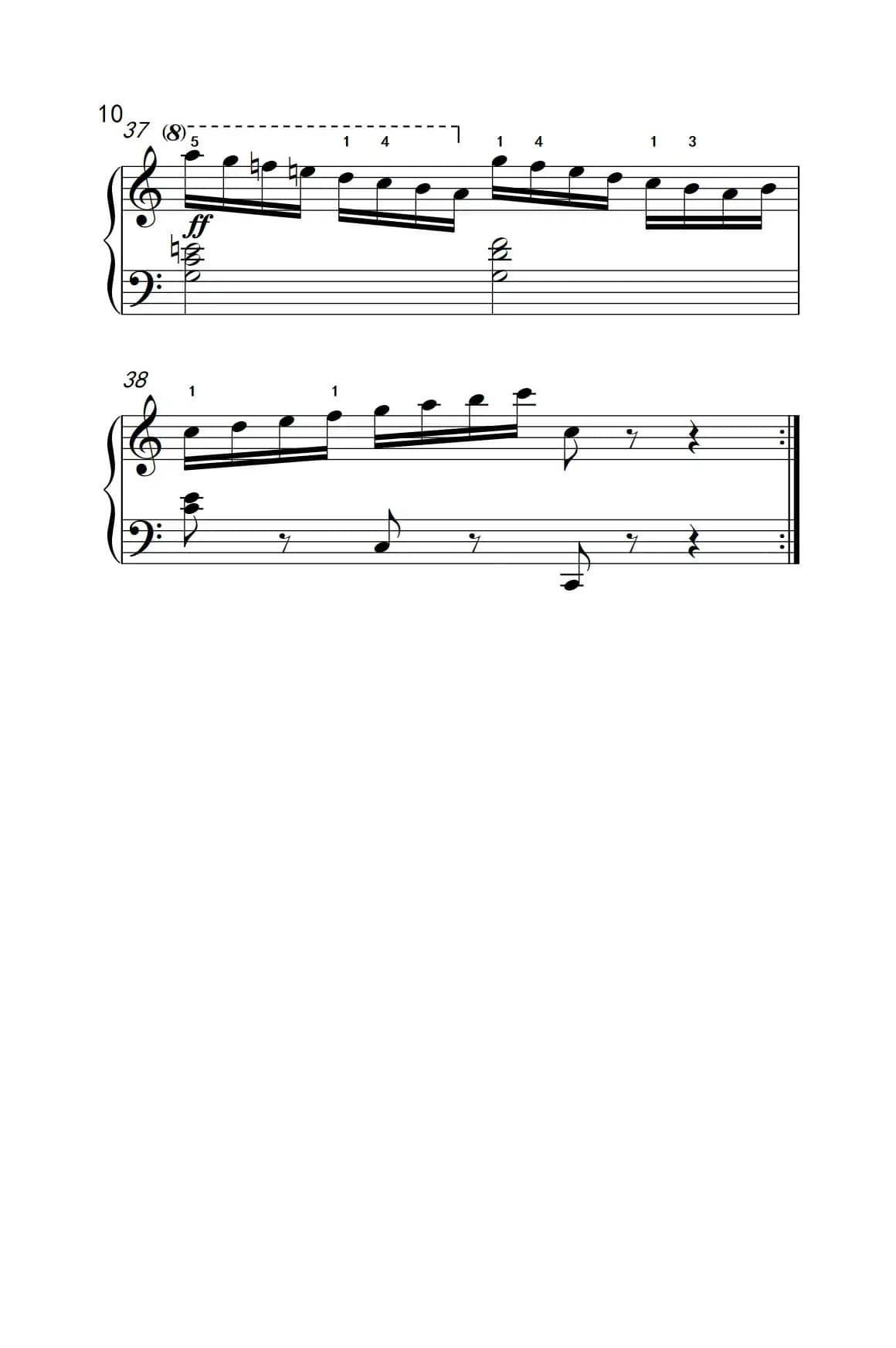 第六级 1.练习曲（中央音乐学院 钢琴（业余）考级教程 4-6级）