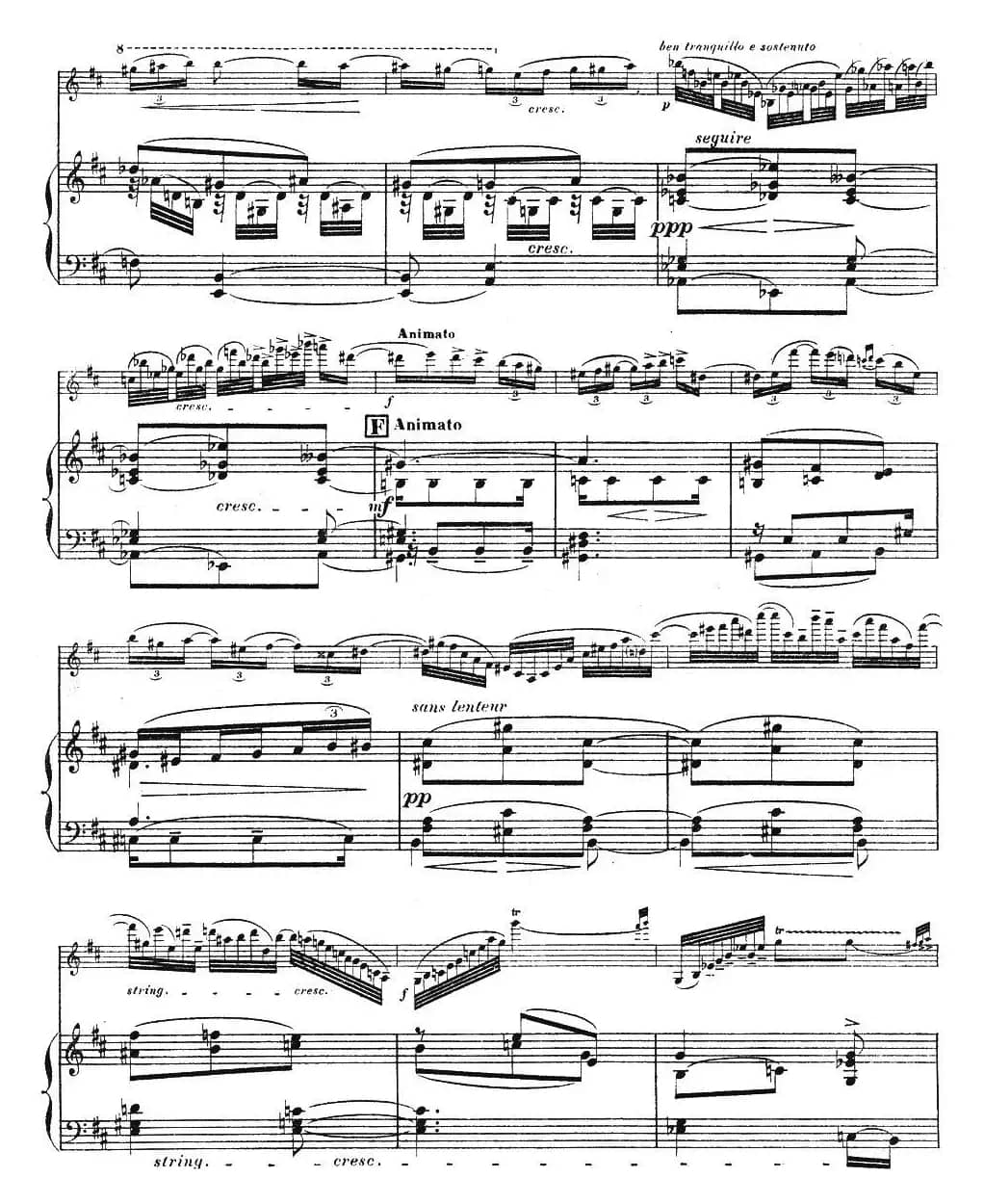 伊萨伊作品集：Chant d'hiver（小提琴+钢琴伴奏）