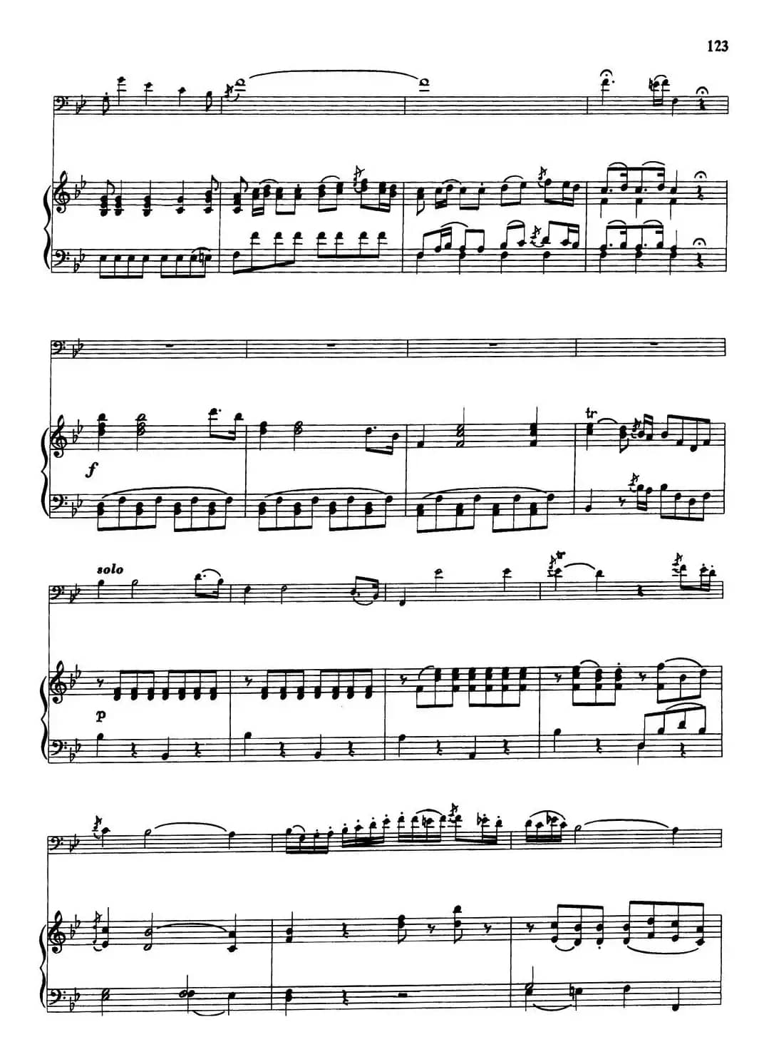 降B大调协奏曲（大管+钢琴伴奏）