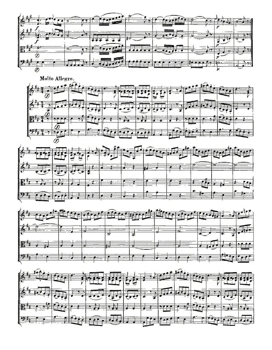 Quartet No. 2 in D Major, K. 155.（D大调第二弦乐四重奏）