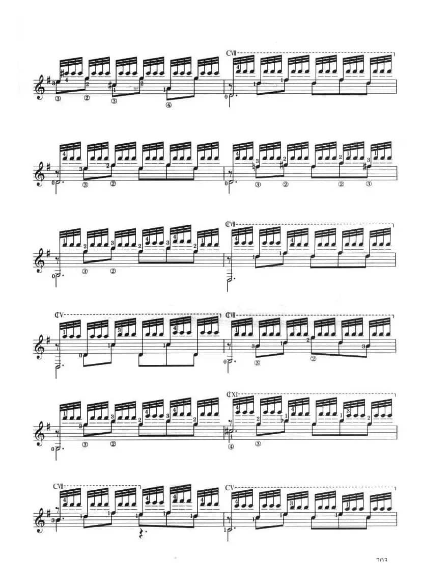 古典吉他考级十级外国乐曲A组（1、梦中的森林）