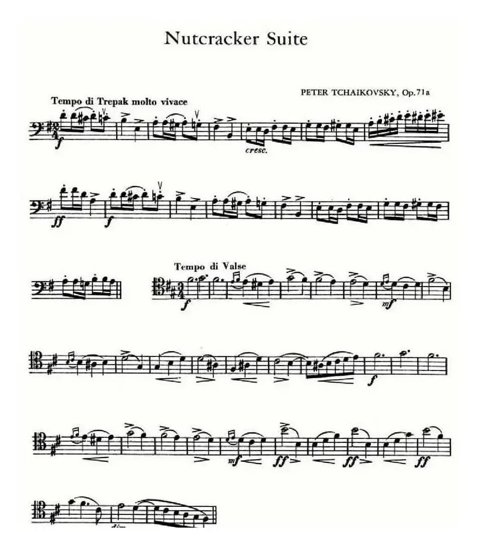 Nutcracker Suite（大提琴谱）