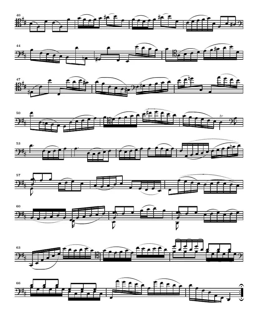 巴赫《大提琴无伴奏六首组曲》：Suite Ⅵ