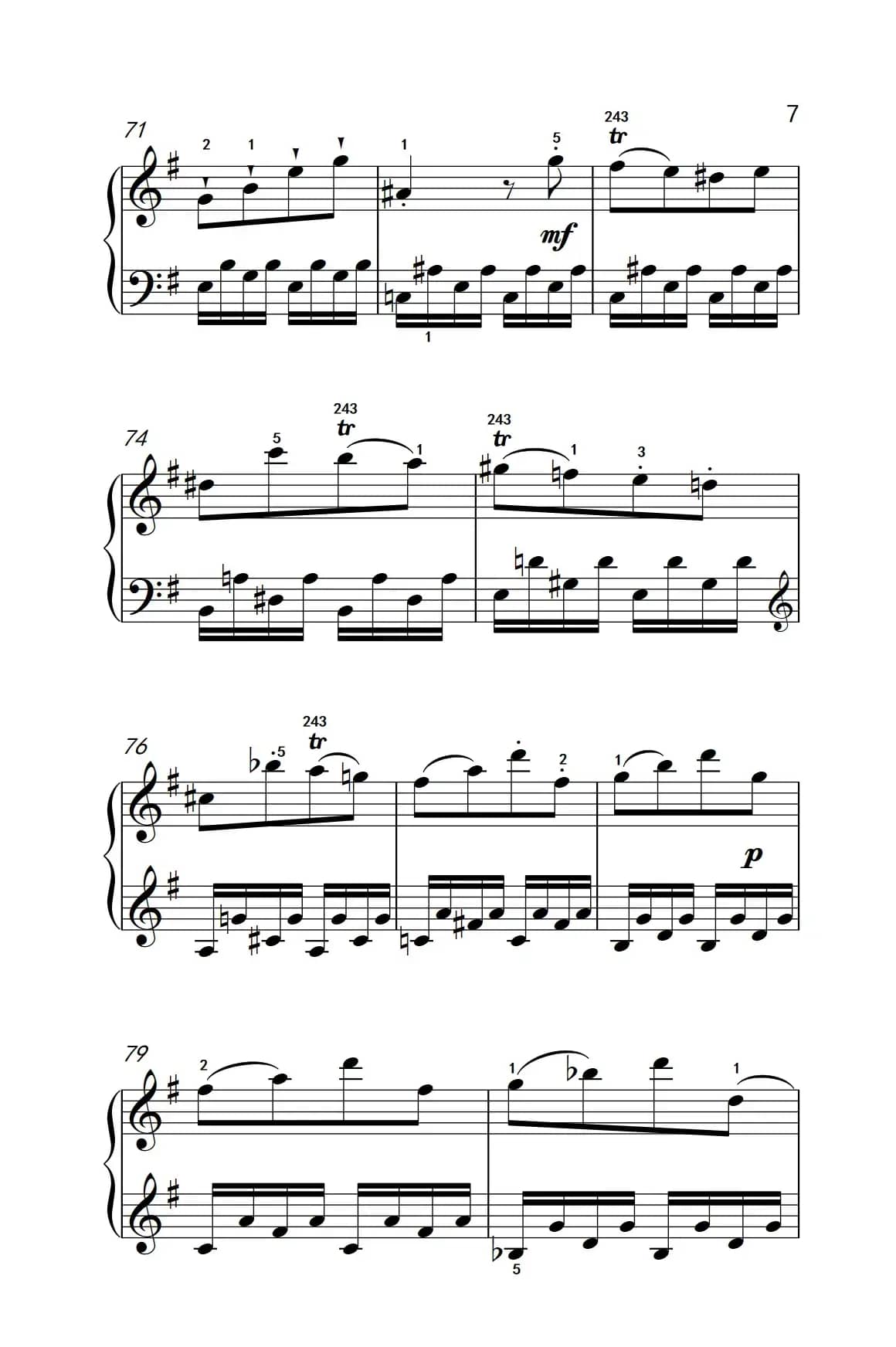 第五级 1.G大调奏鸣曲 第一乐章（中央音乐学院 钢琴（业余）考级教程 4-6级）