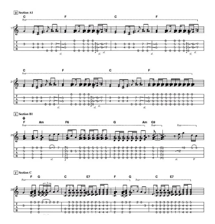 Imagine（尤克里里指弹谱）