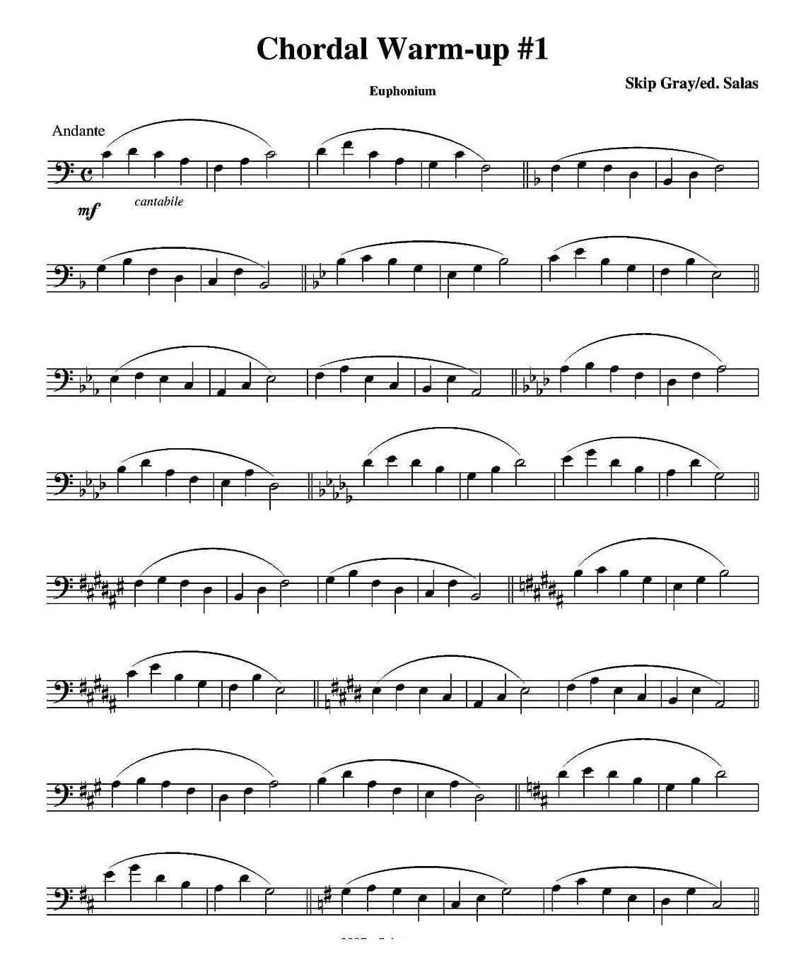 Chordal Warm-up  - Euphonium（大号练习教材选曲）