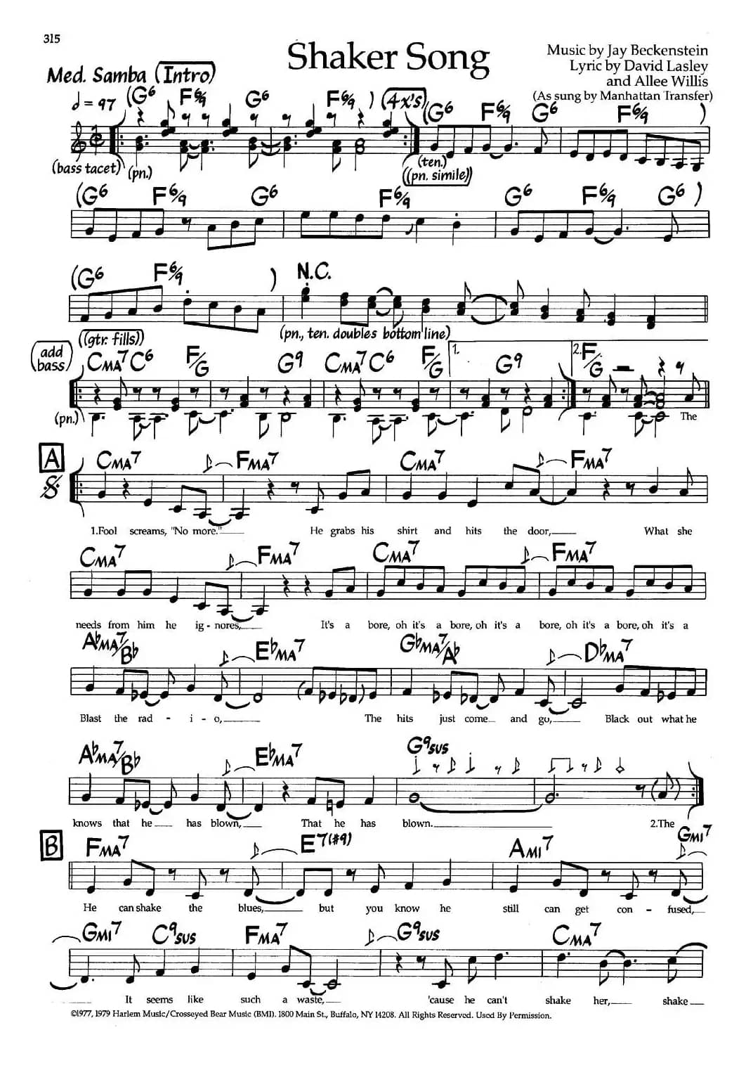 Shaker Song（爵士钢琴曲）