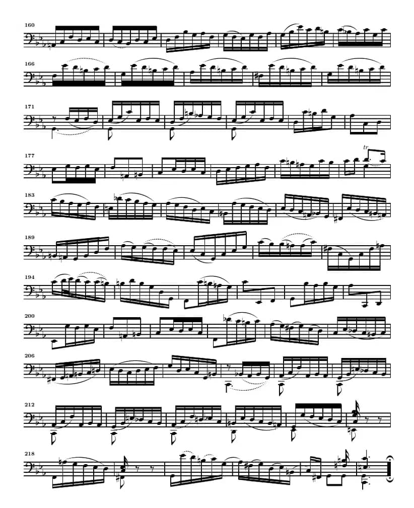 巴赫《大提琴无伴奏六首组曲》：Suite Ⅴ