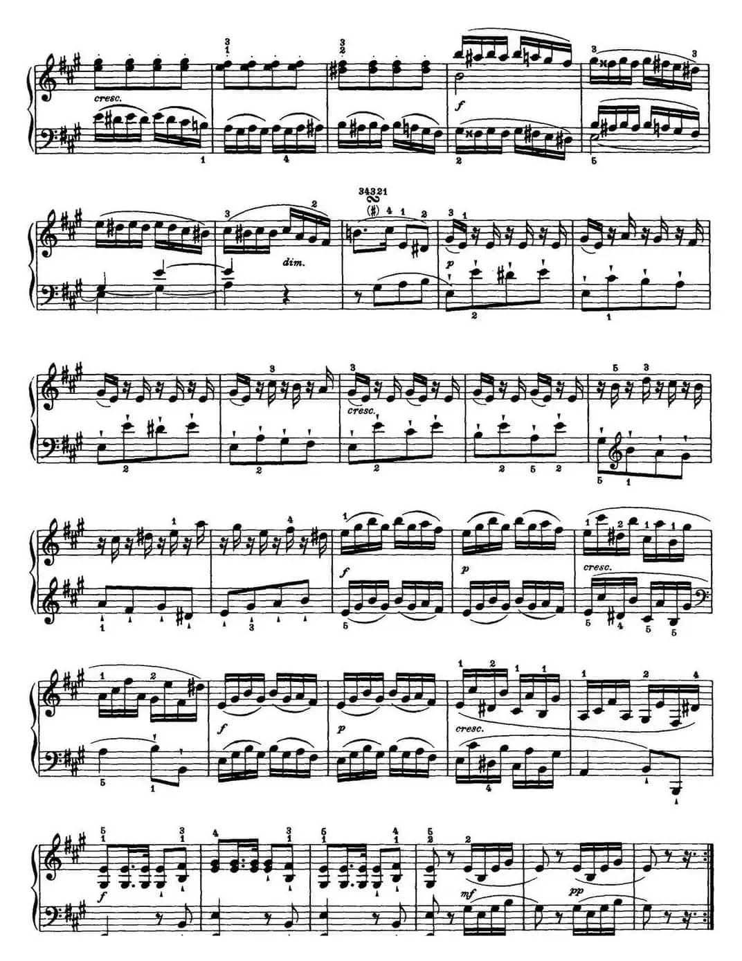 海顿 钢琴奏鸣曲 Hob XVI 30 in A major