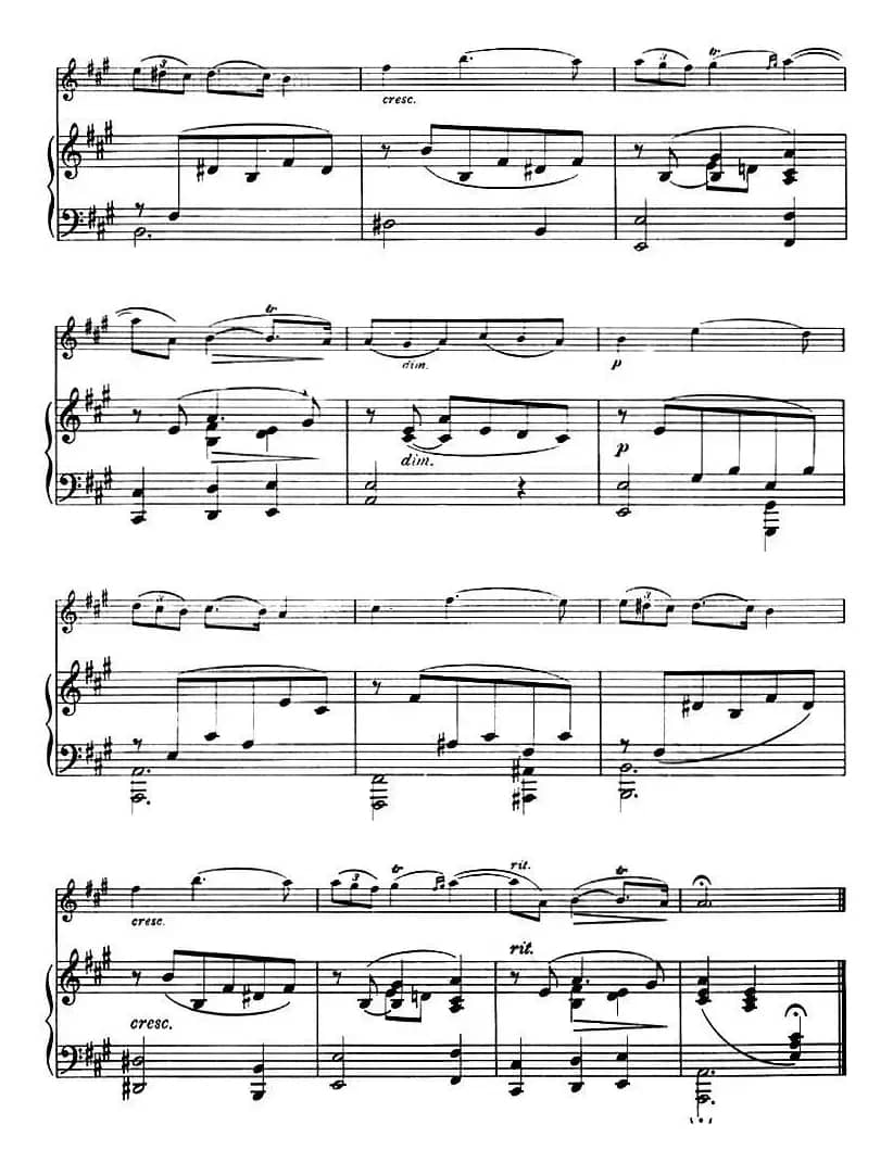 萨拉班德舞曲（小提琴+钢琴伴奏）