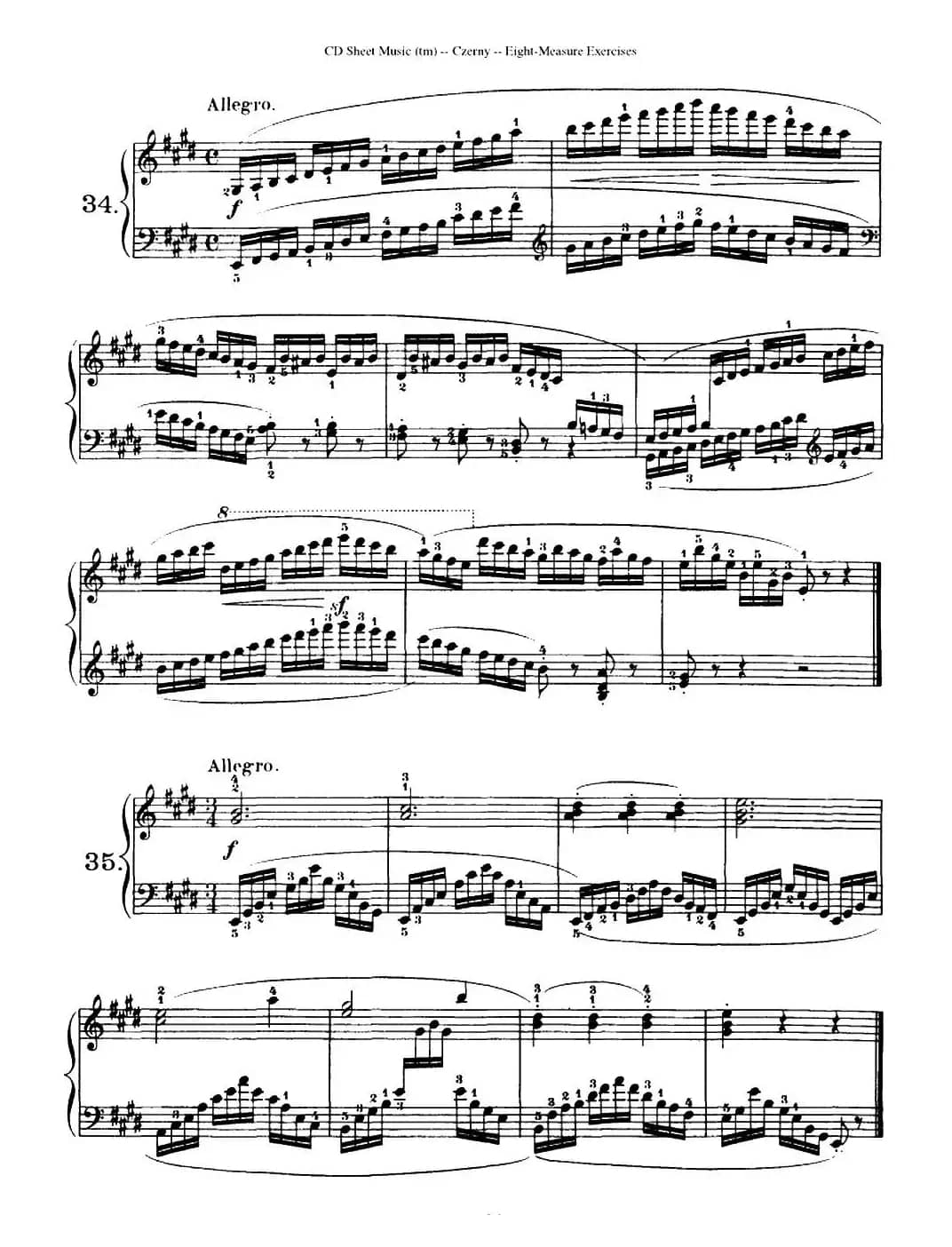 160 Eight- Measure Exercises.Op.821（车尔尼160首钢琴八小节练习曲（19——35））