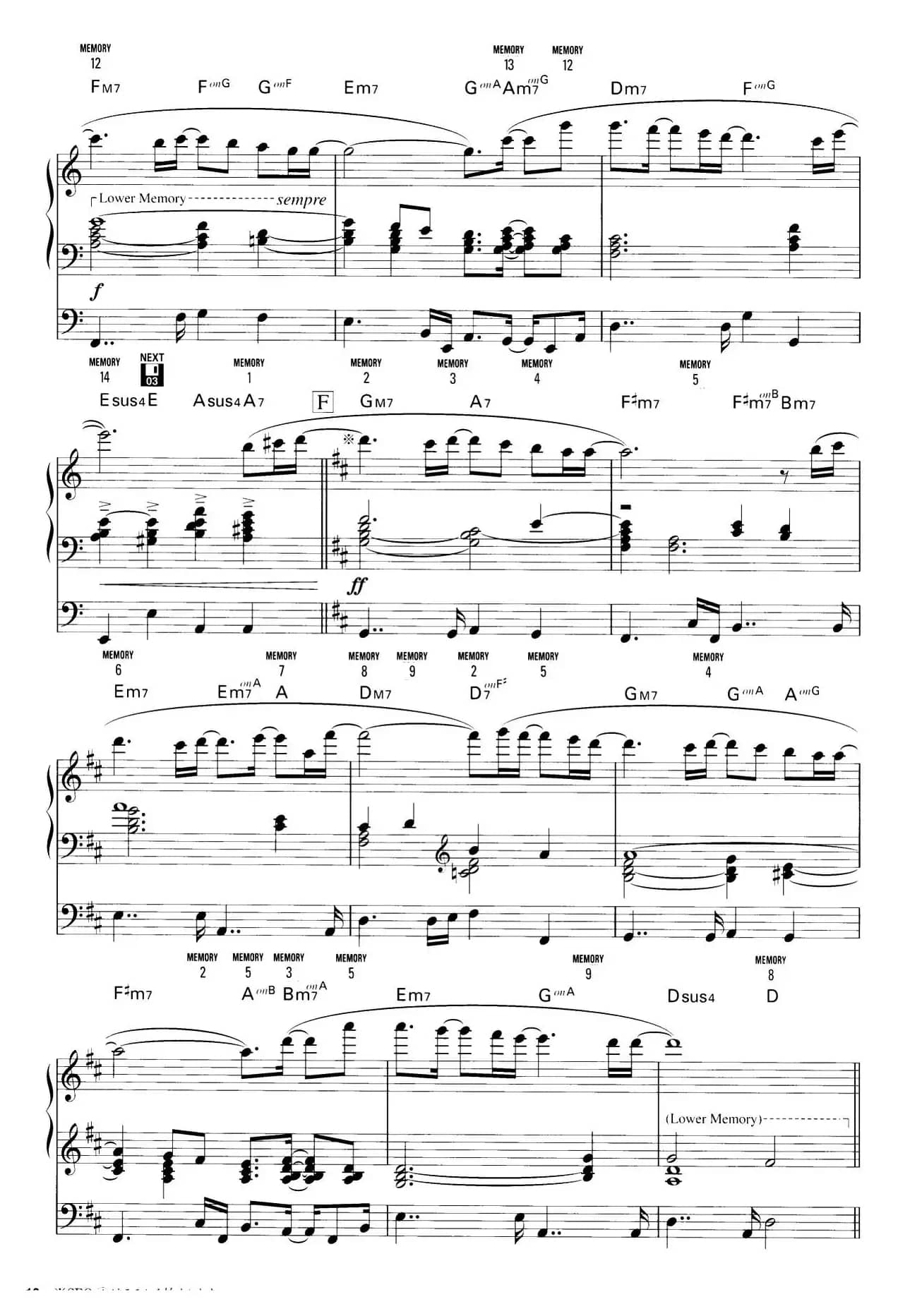 I wish…（双排键电子琴谱）