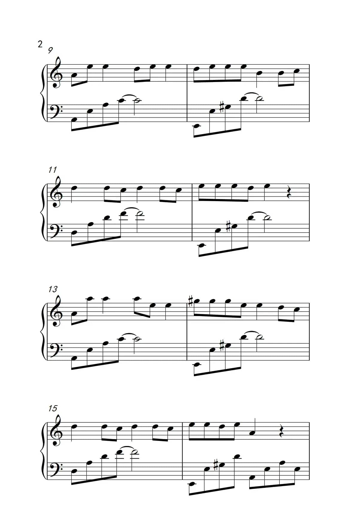 红蔷薇（《弹吧音教》制谱版）