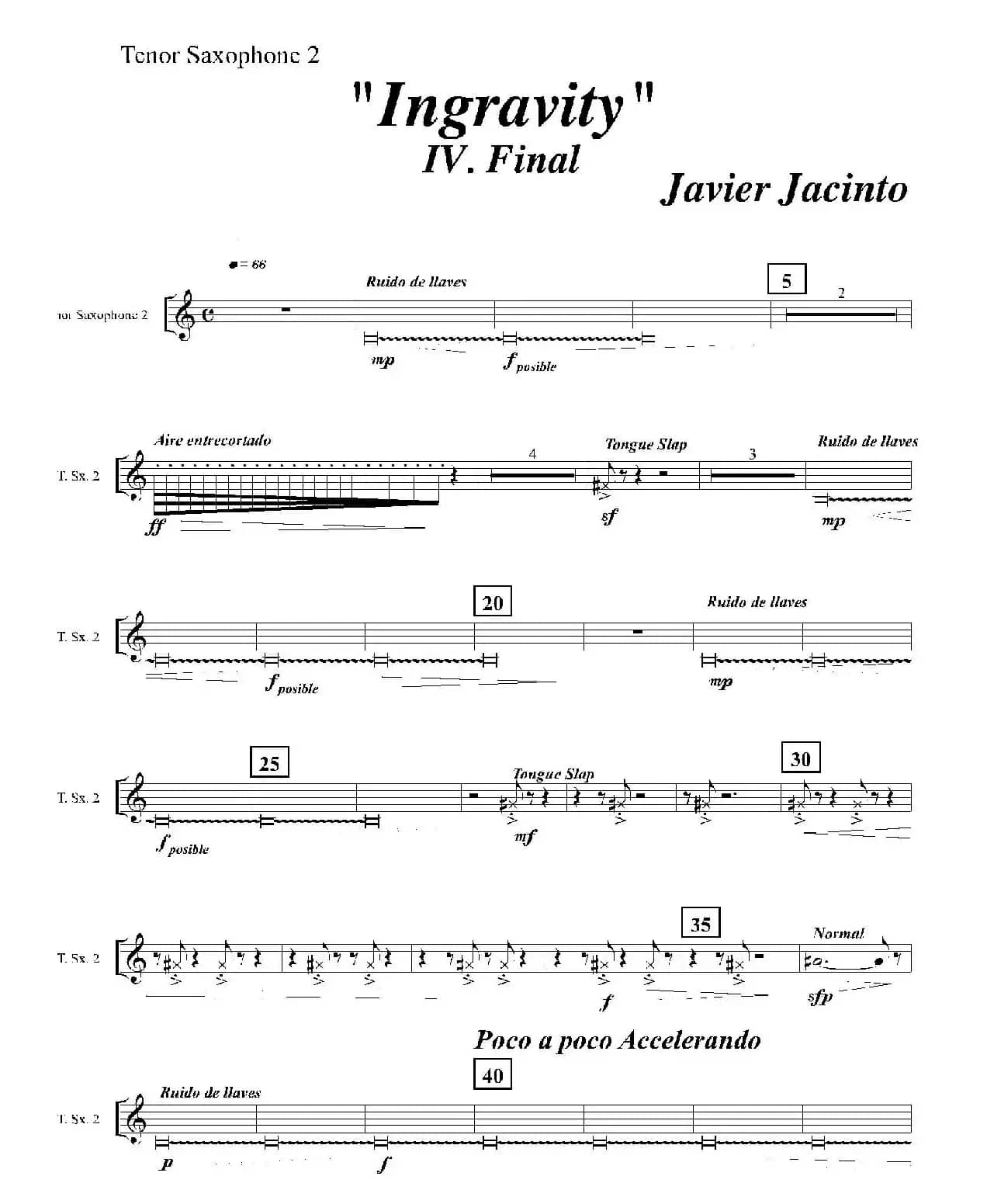 Ingravity（第四乐章）（第二次中音萨克斯分谱）