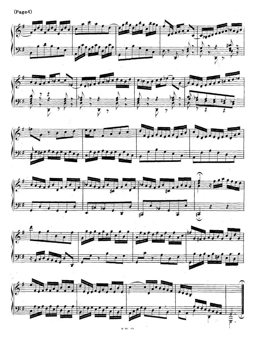 帕蒂塔6首德国组曲（No.5 G大调 巴赫 Partita G Major BWV 829）