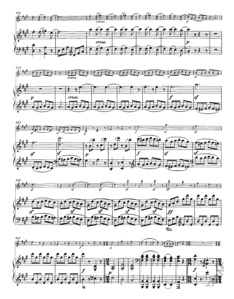 献给好友鲁道尔夫·克鲁采：奏鸣曲（A大调、小提琴+钢琴伴奏）