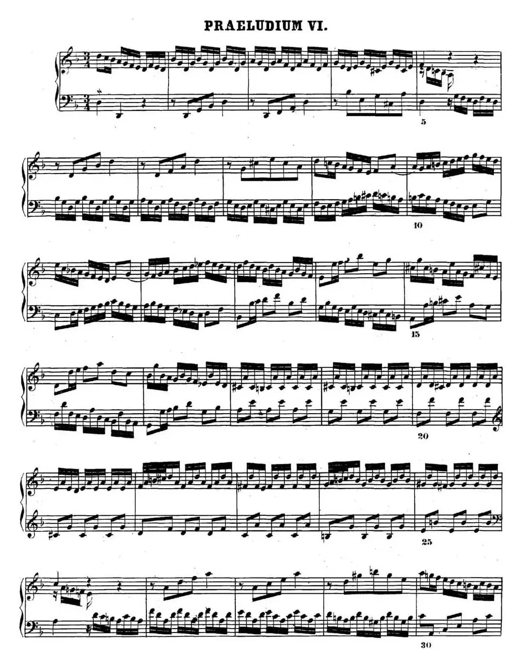 巴赫《平均律钢琴曲集·第二卷》之前奏曲（NO.6）