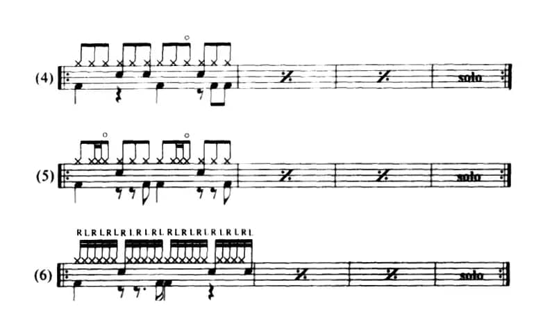 6条架子鼓12/8慢摇滚节奏型(Slowrock)练习