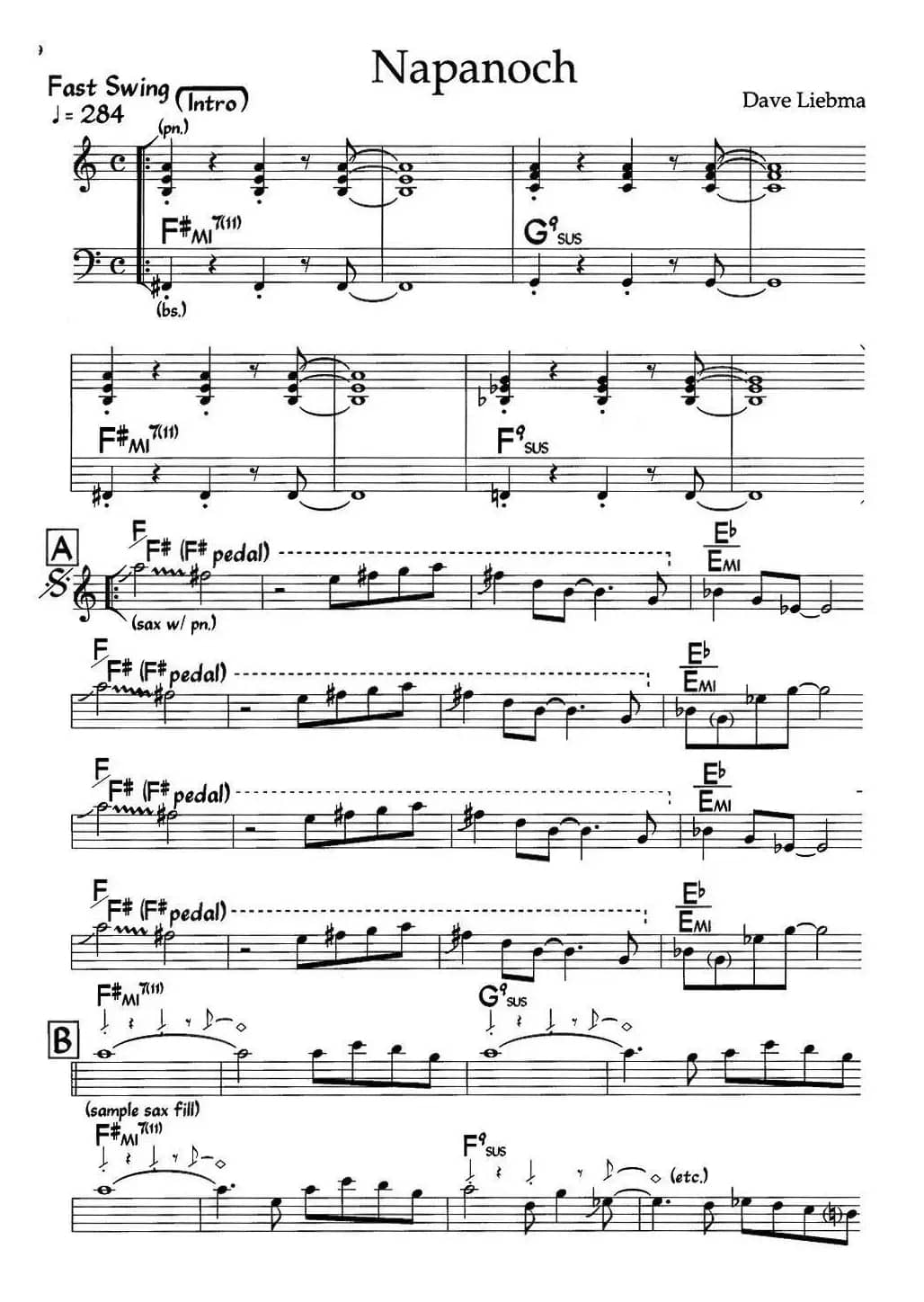 Napanoch（爵士钢琴曲）