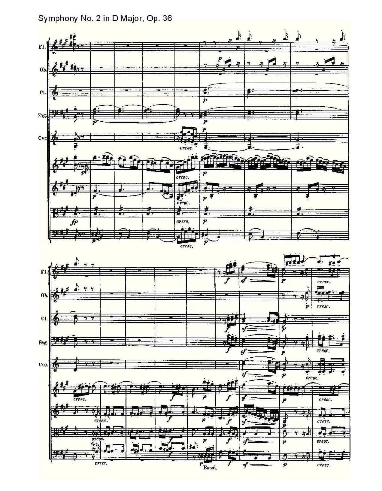 D大调第二交响曲 Op.36 第二乐章