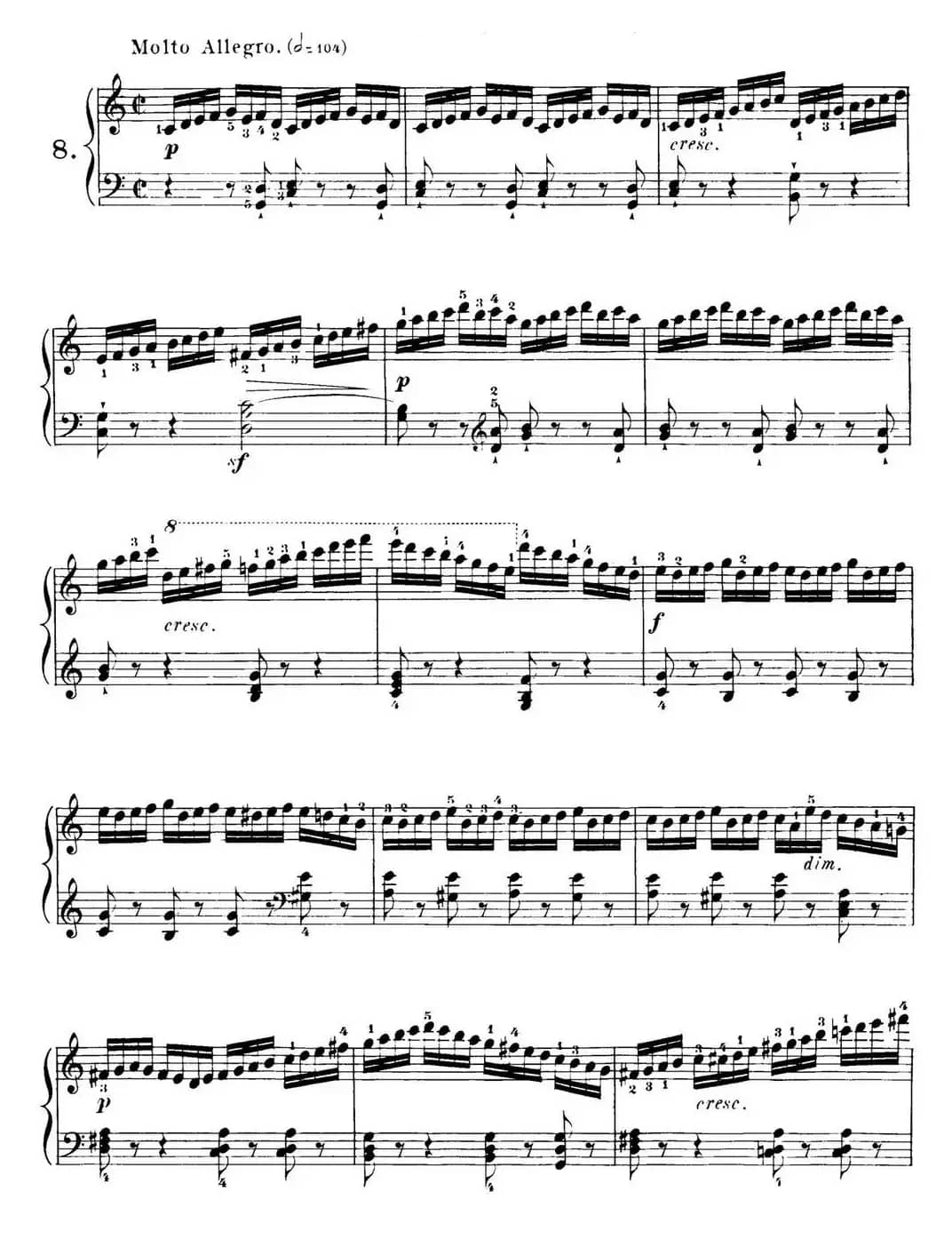 40首车尔尼Op.299钢琴快速练习曲（NO.8）