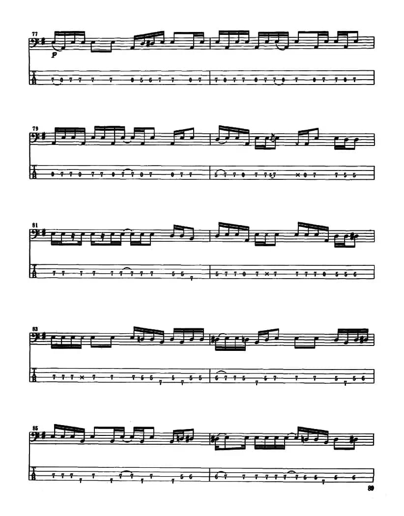 电贝司专业等级第六级(三、自选曲目)