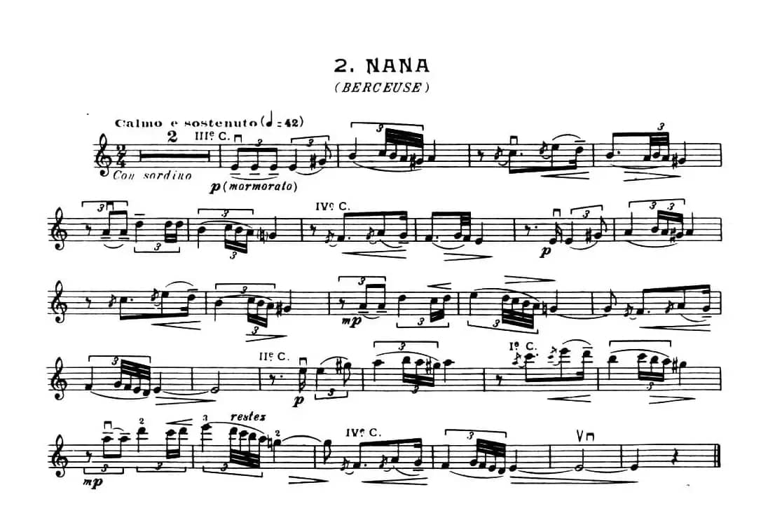 Suite of Spanish Folksongs:2、NANA