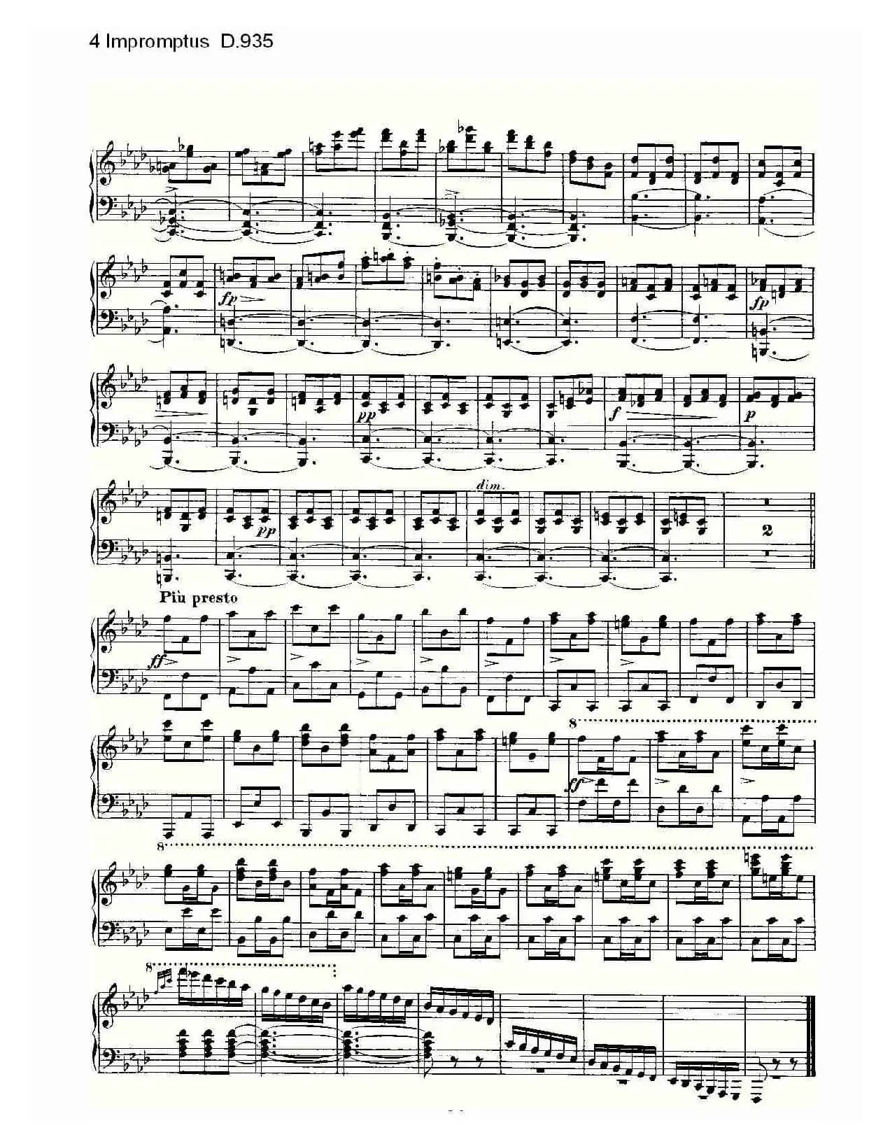 4 Impromptus D.935（4人即兴演奏D.935）