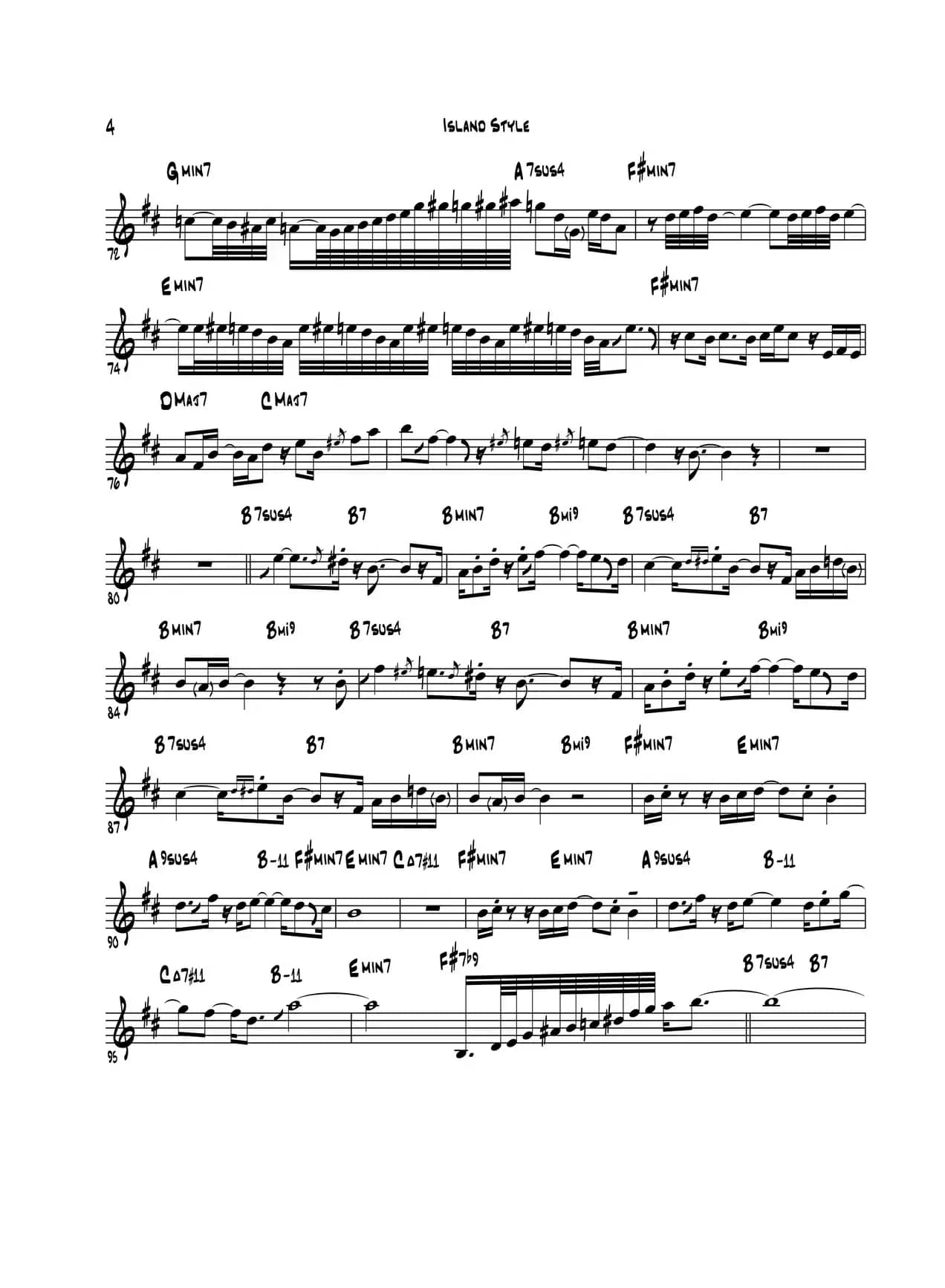 Island Style（中音萨克斯）