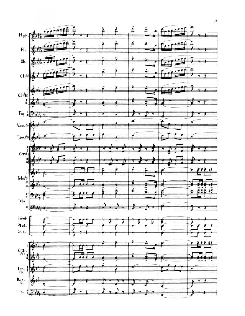 摩托化部队进行曲（军乐队总谱）