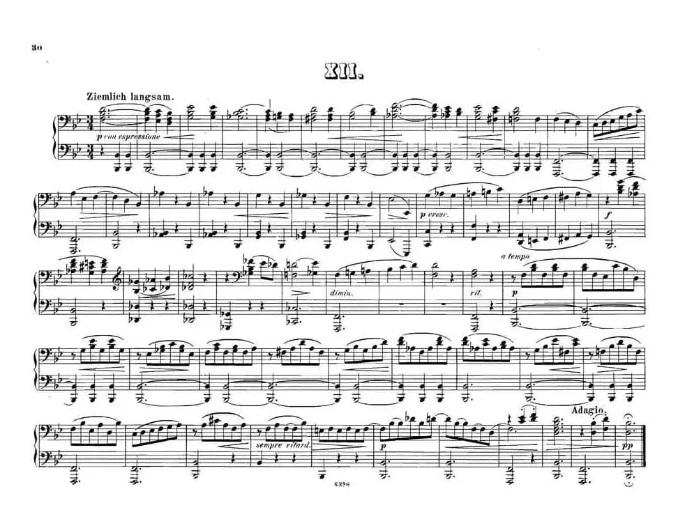 12 Waltzes Op.59 4 Hands（12首圆舞曲·四手联弹·Ⅻ）