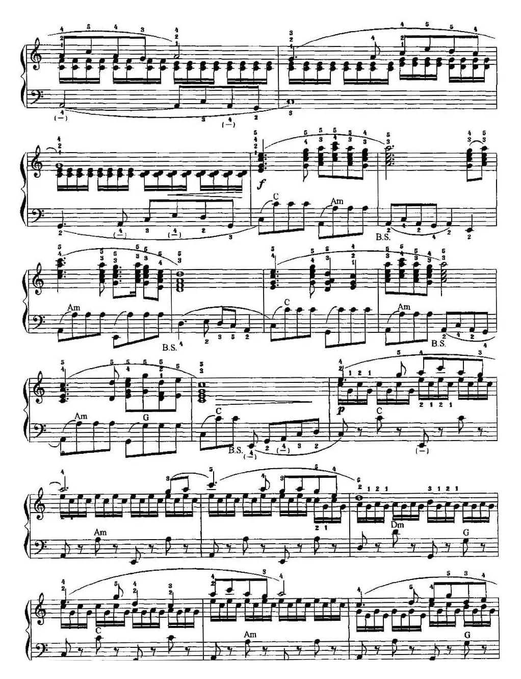 中国民歌手风琴曲集：60、渔舟唱晚