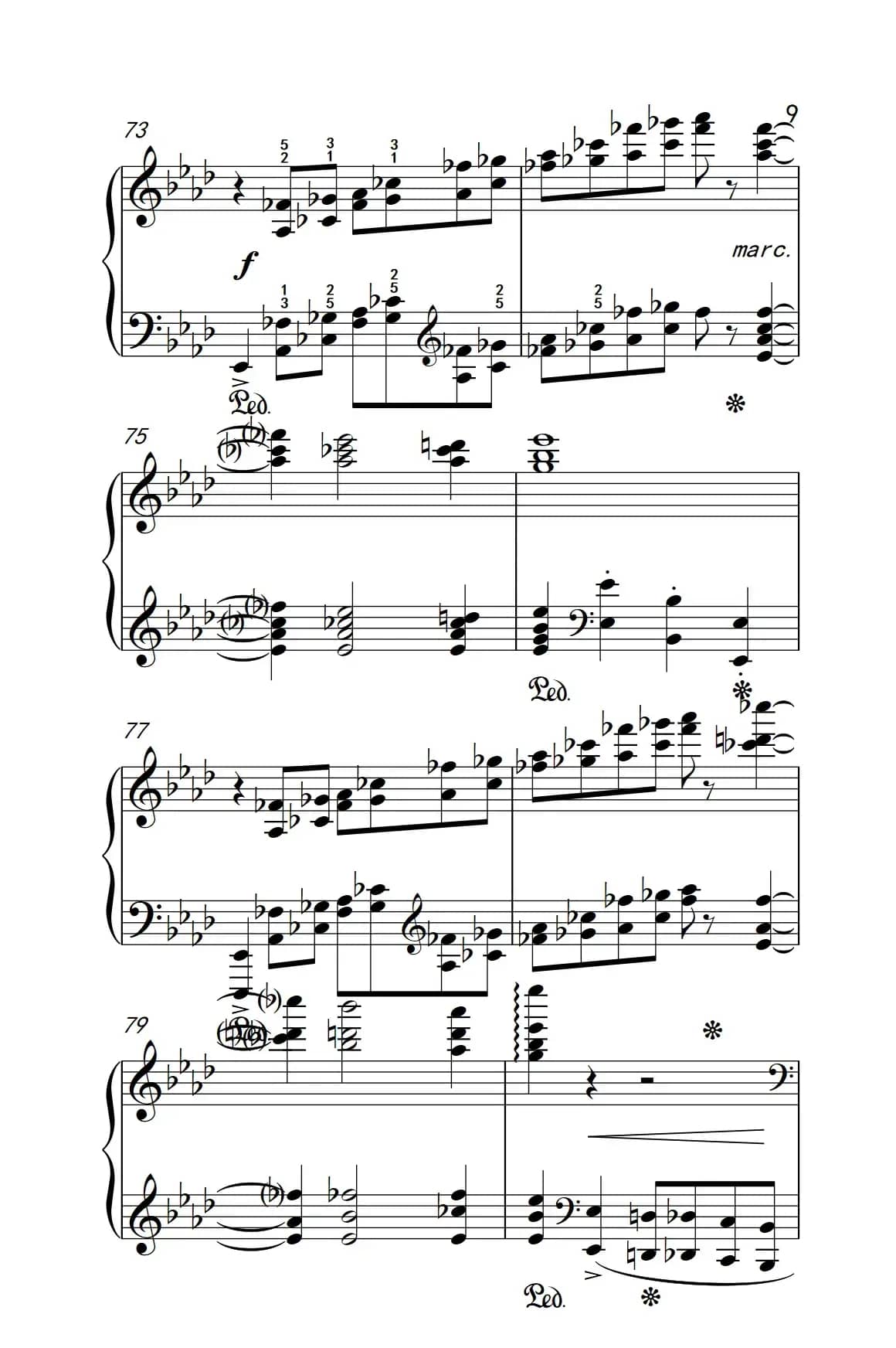 莫什科夫斯基 钢琴练习曲（第十三首）