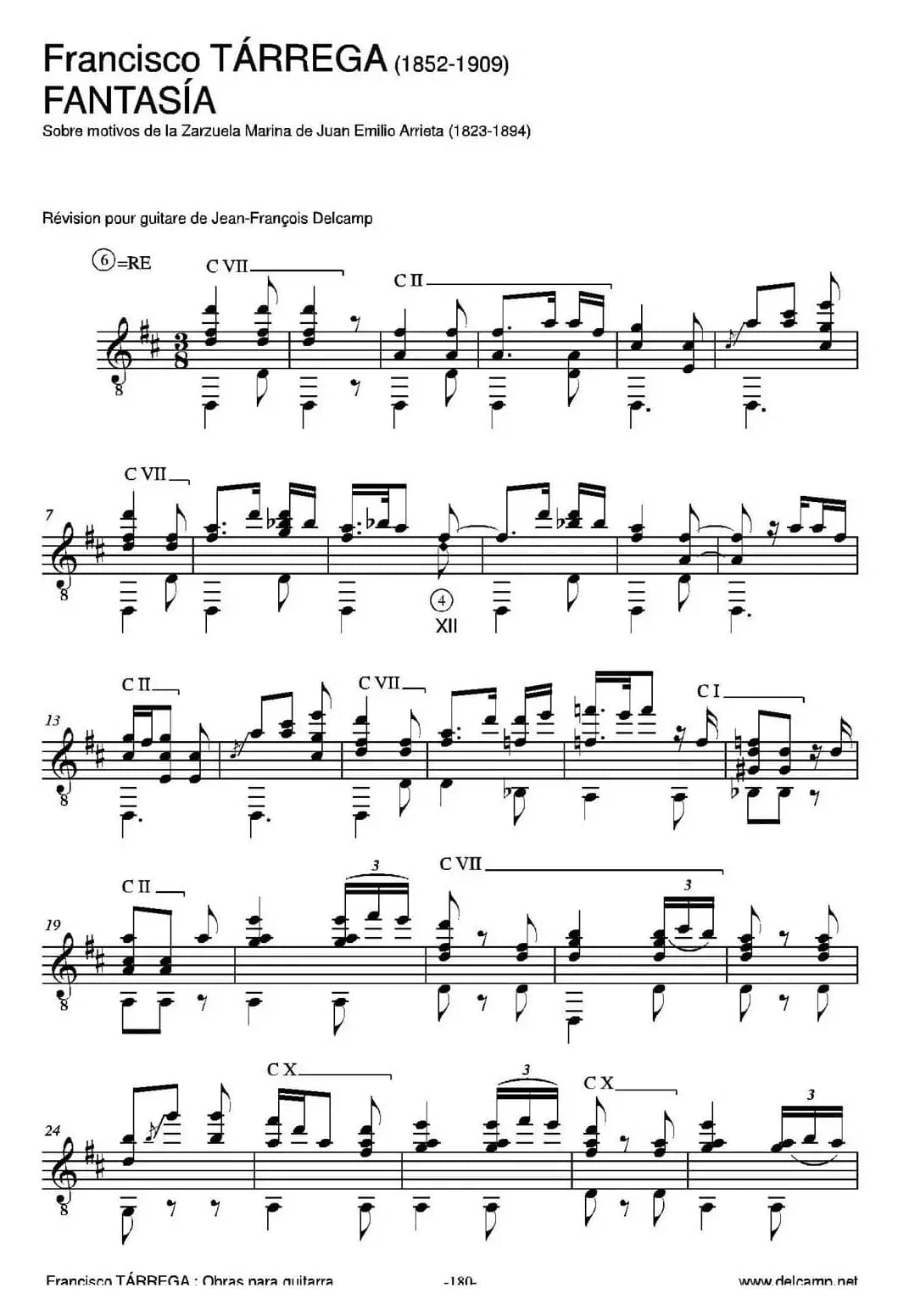 FANTASIA(Sobre motivos de la Zarzuela Marina de Juan Emilio Arrieta)（古典吉他）