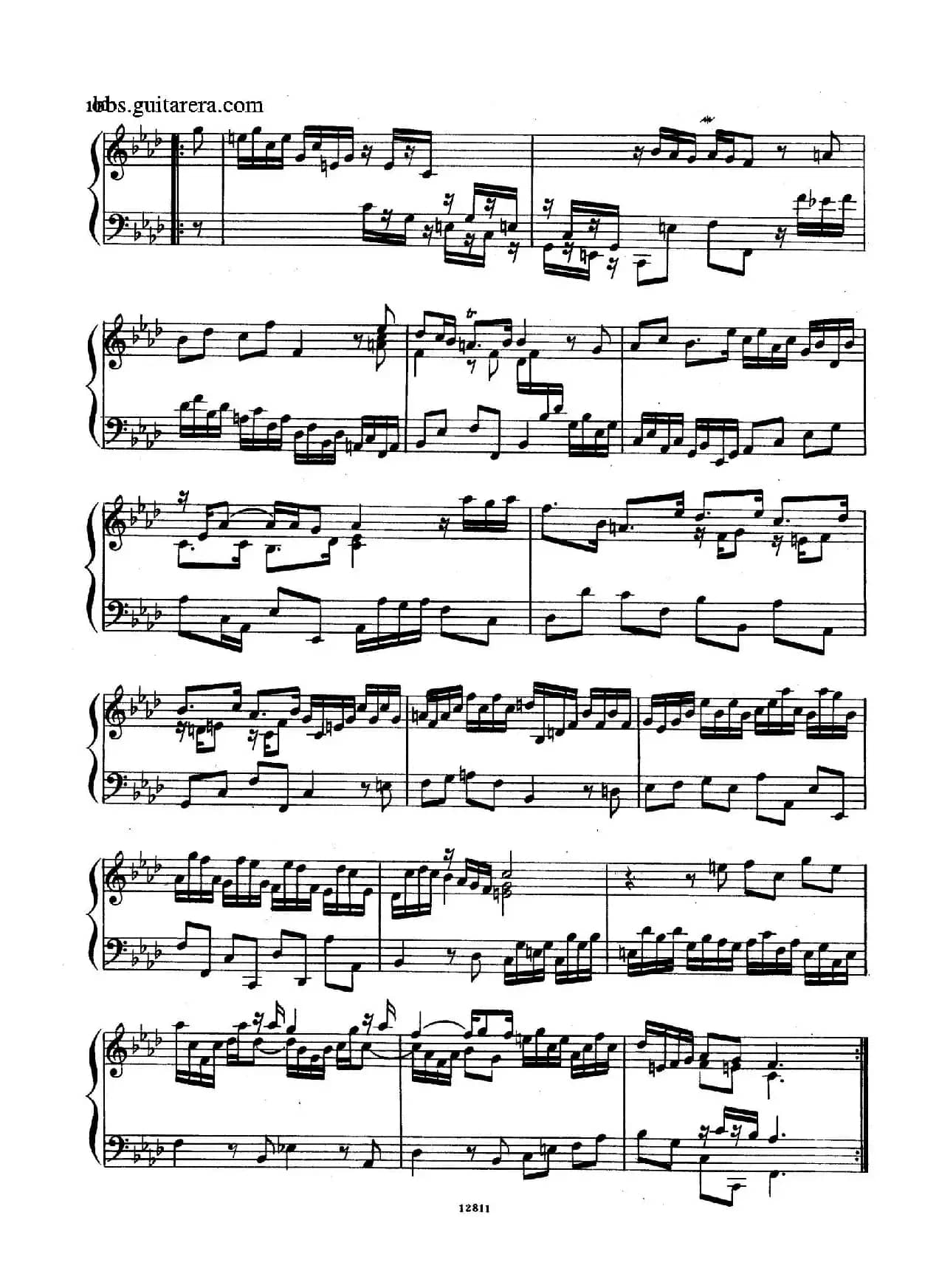 Suite No.8 in f Minor HWV 433（f小调第八组曲）