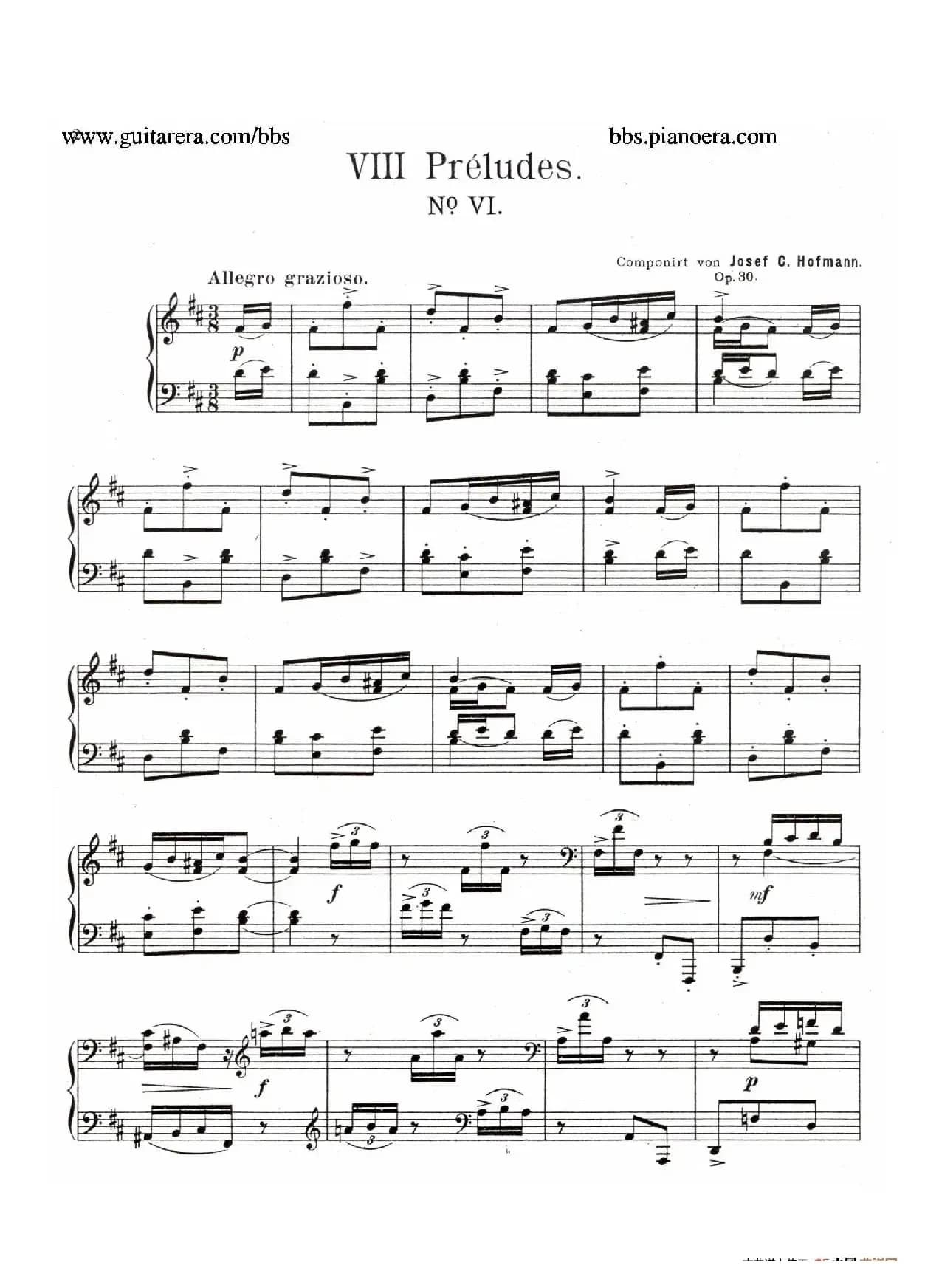 Eight Preludes Op.30（8首前奏曲 6. b小调）