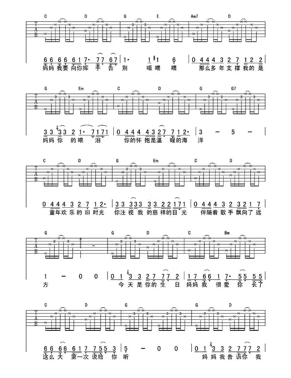 今天是你的生日，妈妈