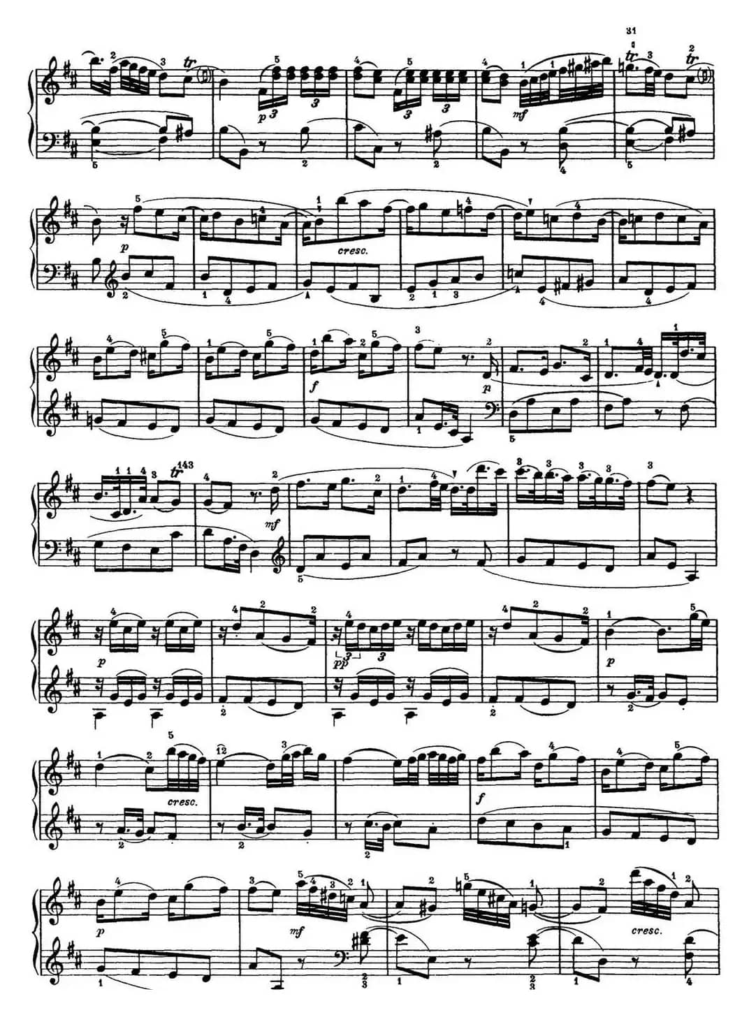 海顿 钢琴奏鸣曲 Hob XVI 14 Partita D major