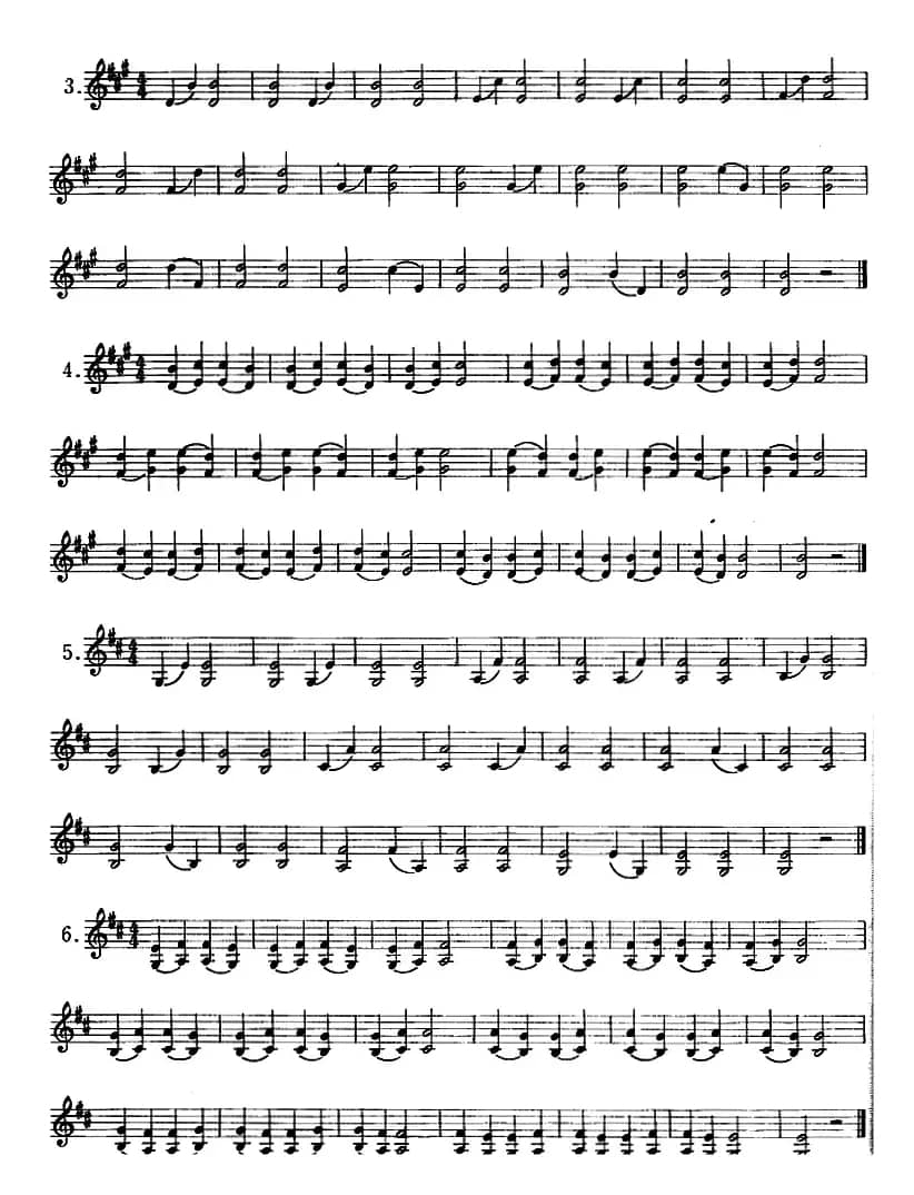 小提琴双弦六度初步练习