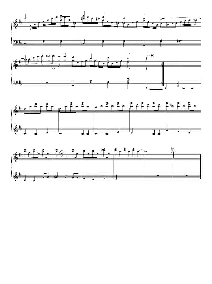 生日快乐 D大调变奏