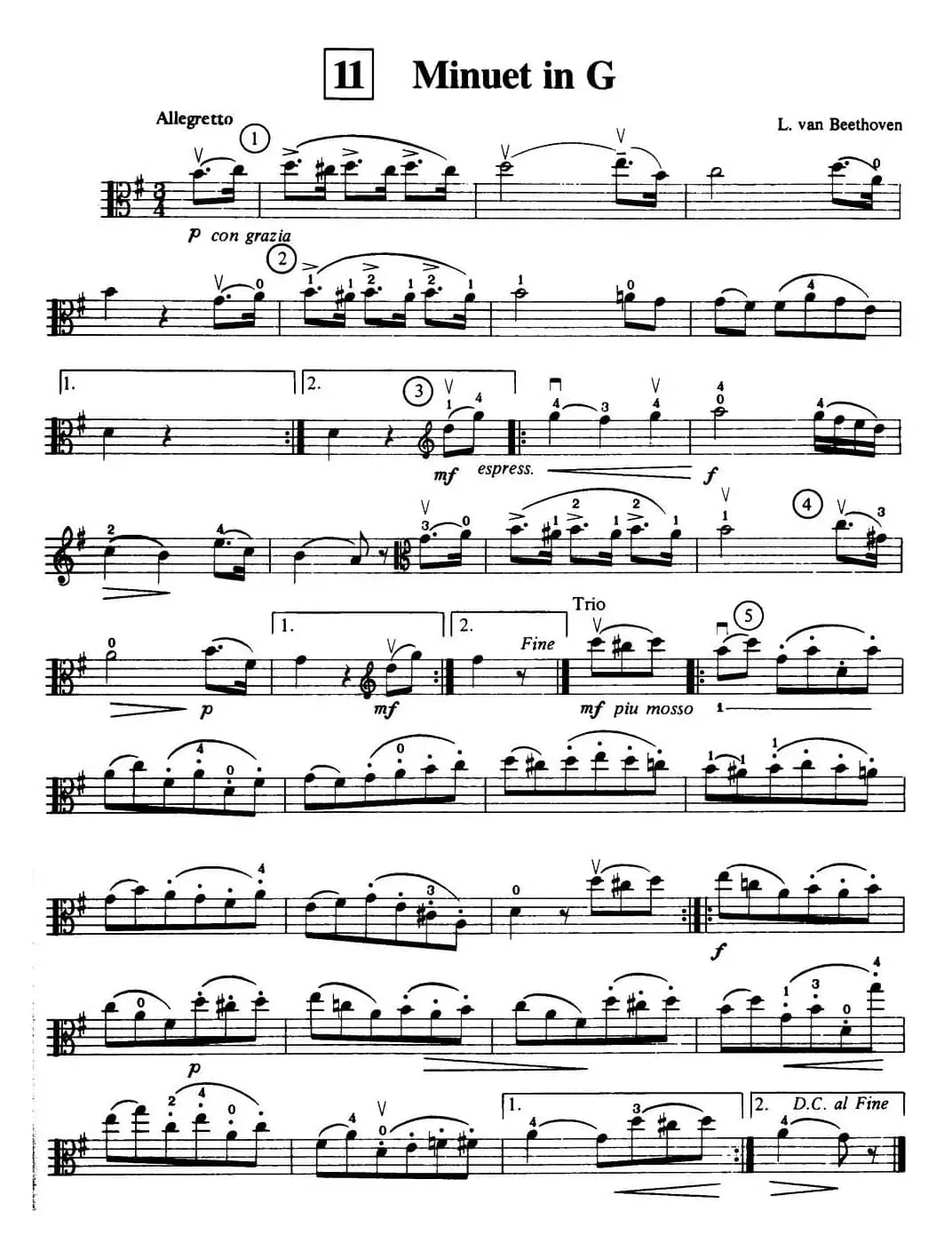 Minuet in G（中提琴）