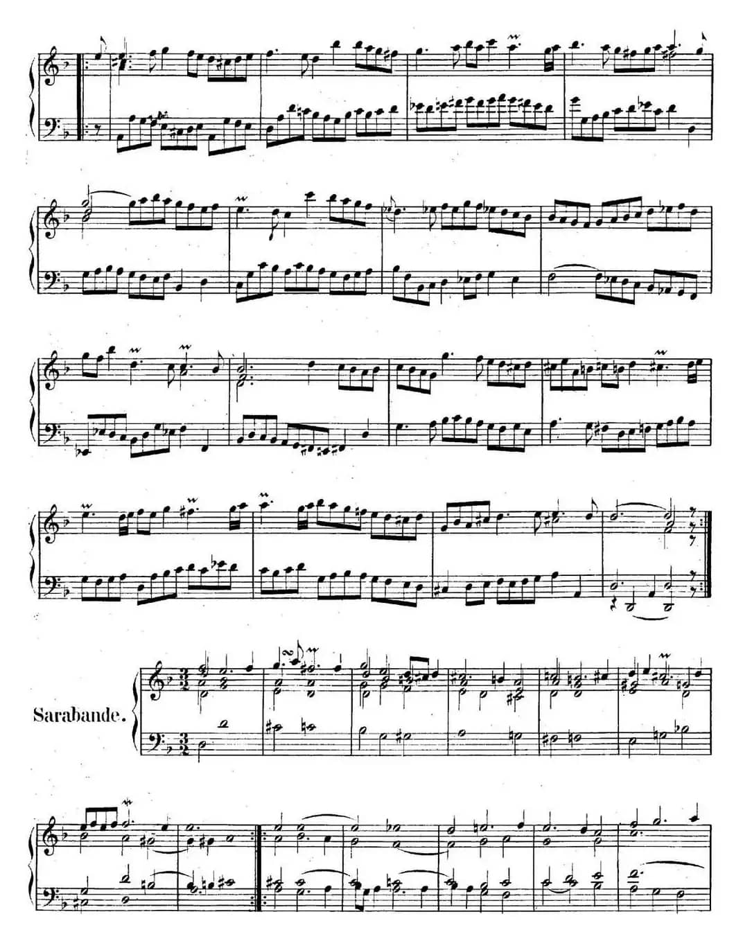 英国组曲No.6 巴赫 d小调 6th Suite BWV 811